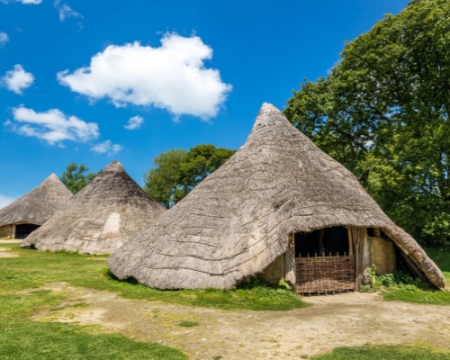 Roundhouses at Catell Henllys hill fort