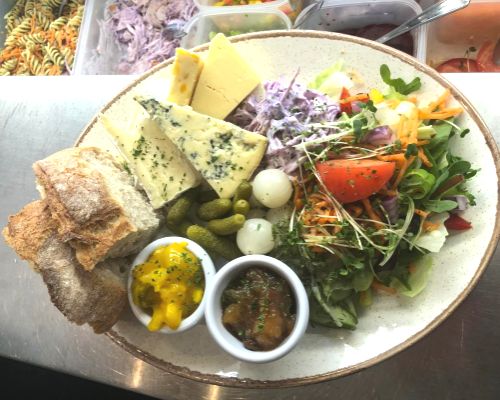 Beautiful ploughman's salad from Coach House Café, St Dogmaels